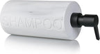 Matte White Shampoo Dispenser Modern Refillable Pump Bottle - Image 2