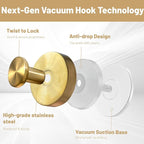 4 Pcs Suction Cup Hooks for Shower，Removable Hooks，Towel Hook，Suction Hook for - Image 7