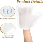 100 Pcs White Microfiber Dusting Gloves, Disposable Artisan Dust Cloth Remove - Image 3