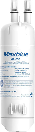 Maxblue MB-F38 Replacement for W10295370A, Everydrop® Filter 1, Kenmore® 46-9081 by Maxblue