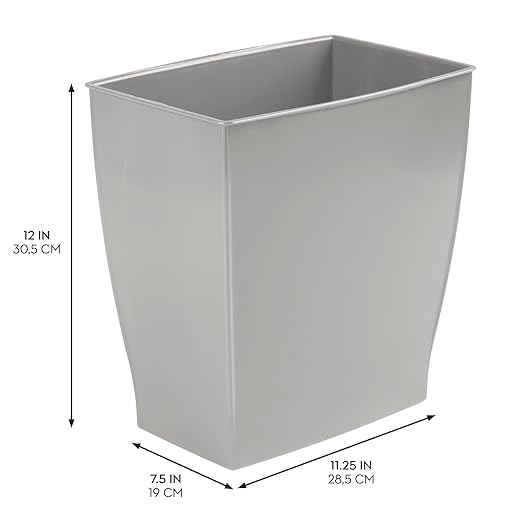 iDesign Small Rectangular Bathroom Trash Cans - Image 4