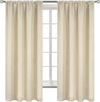 BGment Beige Blackout Curtains 63 Inches Length by BGment