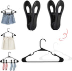 Black Hanger Clips 30 PCS, Plastic Hangers Clips Perfect - Image 4