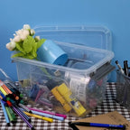 Bringer 6-Pack 5 L Clear Plastic Storage Box, Small Storage Latch Bin - Image 4