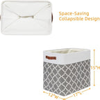 DULLEMELO Storage Baskets Large 17"x12"x15" Foldable Rectangular Storage Bins - Image 2