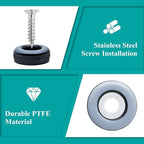 24pcs 3/4" Screw on Furniture Sliders, Teflon Chair Leg Slides, Round Furniture - Image 3