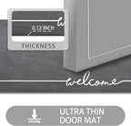Welcome Mat Indoor, Ultra Thin Door Mat, 1/10 in Thin Door Mats - Image 2
