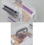 Bringer 6-Pack 5 L Clear Plastic Storage Box, Small Storage Latch Bin - Image 3