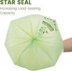 SUPERBIO 13 Gallon Handle Tie Compostable Food Waste Bags, 2 Pack, ASTM D6400 - Image 4