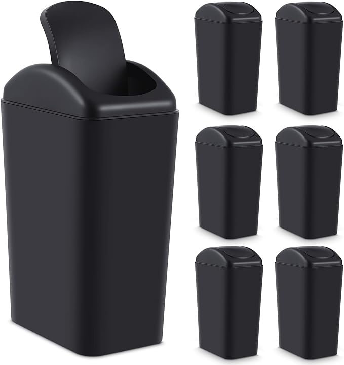 Hoolerry 8 Pcs 3 Gallon/12 Liter Small Trash Can Plastic Kitchen Garbage by Hoolerry