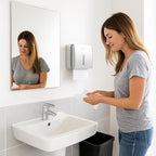 Paper Towel Dispenser Wall Mount Commercial & Home Use ABS Matte Silver Gray - Image 2