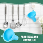 Silicone Funnels 4 Pieces Wide Mouth Funnel Flexible Condiment Sauce Canning Set - Image 6