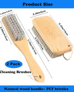 Scrub Cleaning Brush for Stains -Wood Handle Scrubbing Brushes, Cleaning - Image 2