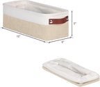 Univivi 4PC Long Narrow Storage Baskets, Small Fabric Storage Bins - Image 5