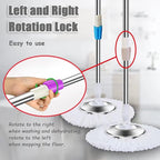 Extended Spin Mop Replacement Mop Handle, Upgraded 60-inch 360 Degrees Rotating - Image 4
