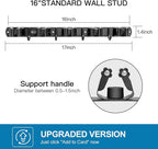 IMILLET 2 Pack Broom and Mop Holder Wall Mounted, Broom Holder Stainless Steel - Image 3