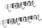 2 Pcs Mop Broom Holder Wall Mounted, Dustpan Holders, Stainless Steel Mop by Nuulyycyi