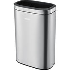 Global Industrial 10-1/2 Gallon Stainless Steel Slim Open Top Receptacle - Image 3