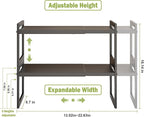 DOLALIKE Expandable kitchen Countertop Organizer, Stackable Cabinet Shelf - Image 2