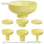 Wide Mouth Kitchen Funnel, Food Grade Plastic Cooking Canning Funnel by BALIWELL