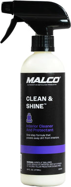 Malco Clean & Shine Interior Car Cleaner and Dressing – Restore Leather by MalcoProductsInc