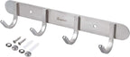 Coat Hook Rack Brushed Nickel 10.6-Inch Coat&Towel Hook Rail Wall Mounted - Image 3