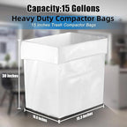 20pcs 15Gallon W10165294RB Trash Compactor Bags, - Image 2