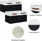 HNZIGE Cubes Storage Bins Set of 4, 11 x 11 Fabric Storage Cube Baskets - Image 3