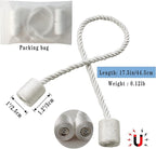 Magnetic Curtain Tiebacks 4 Pack White Curtain Rope Tieback Curtain Holders - Image 2