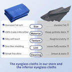 20 Pack Microfiber Glasses Cleaning Cloths - Image 4