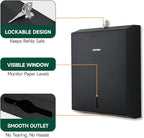 Commercial Paper Towel Dispenser Wall Mount 400-Sheet Capacity Matte Black - Image 4