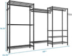 Heavy Duty Garment Rack Large Clothes Rack, Freestanding Closet Portable - Image 4