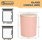 SHOWIN Thick Candle Jars for Making Candles 12 Pcs, 7 OZ Empty Jars - Image 2