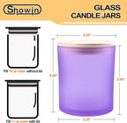 14 OZ Thick Candle Jars for Making Candles 12 Pcs, 3 Wick Empty Jars - Image 6