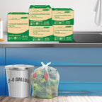 3 Gallon Flap Tie Compostable Trash Bags, Biodegradable Kitchen Garbage Bags - Image 6