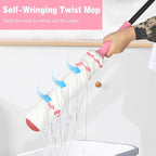 Self-Wringing Twist Mop for Floor Cleaning, 57” Long Handle Heavy Duty - Image 3
