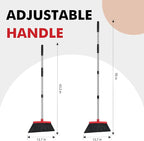 Heavy Duty Broom, 55 Inch Long Handle Outdoor Large Angle Brooms, Commercial - Image 2