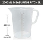 Appletofu Plastic Graduated Measuring and Mixing Pitcher - 2000ml Plastic - Image 2