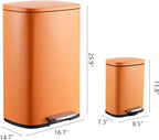 happimess HPM1006K Connor Rectangular 13.2-Gallon Trash Can - Image 4