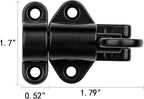 6 Packs Self-Closing Latches，Black Spring Door Lock，Resilient Bolt Latch - Image 2