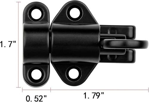 3 Packs Self-Closing Latches，Black Spring Door Lock，Resilient Bolt Latch - Image 2