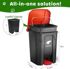 Dog Poop Trash Can Outside, 20L/5Gallon Dog Waste Trash Can - Image 2