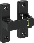 90/180 Degree Flip Latch Gate Latch, Heavy Duty Black Safety Door Lock Enhanced by Mooche