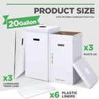 3 Pcs Cardboard Trash Cans - Image 2