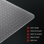 Kuyal Office Chair Mat for Carpet, 2 Pack 46x 60 Clear Heavy Duty Computer - Image 5