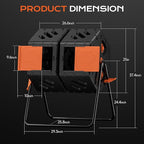 Compost Bin Outdoor 45 Gallon/170L, Fast Assemble Compost Tumbler, 360°Rotating - Image 8
