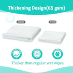 SUNKISS Trustplus Wet Wipes for Adult No Rinse, Extra Large 8”x12” Body - Image 3