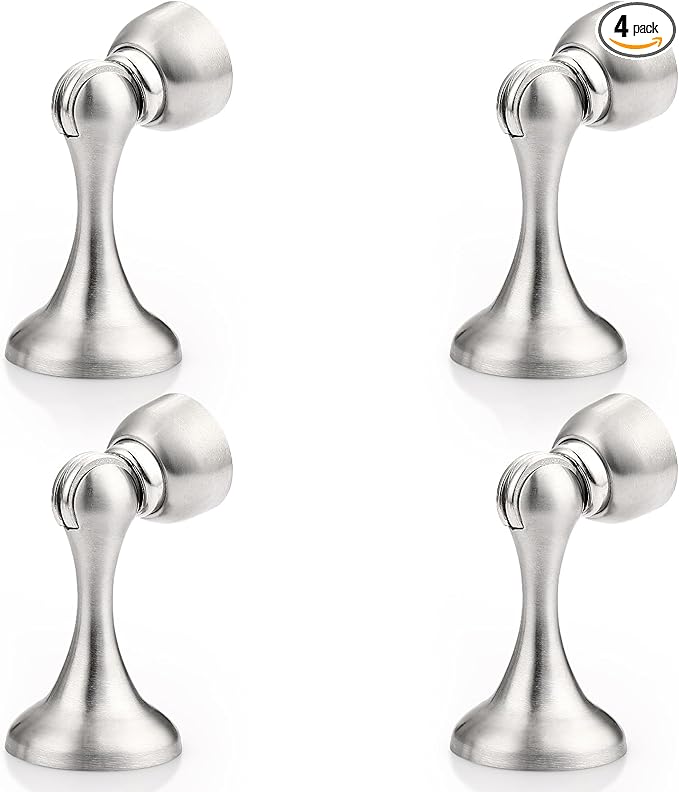 Probrico Brushed Nickel Magnetic Door Stoppers by Probrico