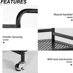 HDANI 3 Tier Rolling Cart, Heavy Duty Multifunctional Metal Frame-Supports 22 - Image 5