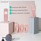Light Pink Velvet Hangers Clips 20 PCS, Non-Slip Velvet Clip - Image 6